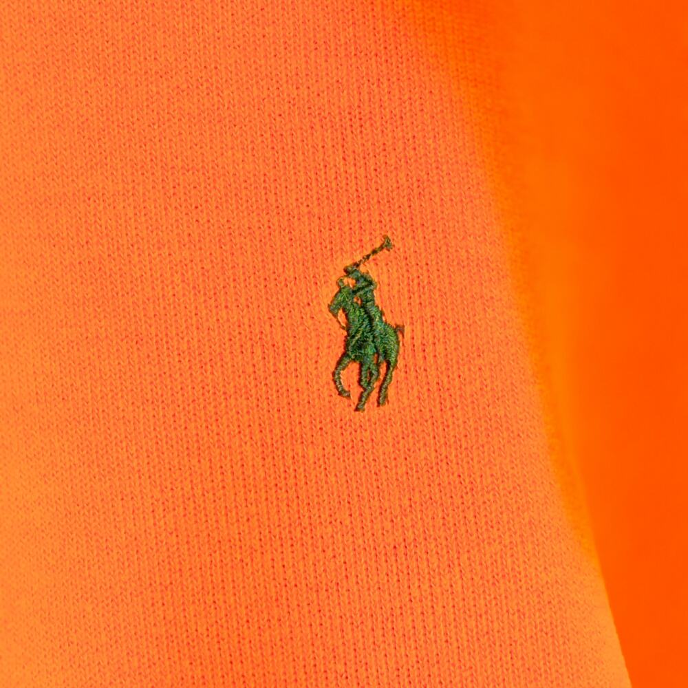 Polo Ralph Lauren Men's 1/4 Zip Sweater XL‎ Orange Pullover Logo - Picture 6 of 8